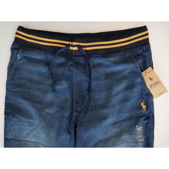 Polo Ralph Lauren Boy's Sz XL (18-20) Randall Wash Stretch Denim Jogger Pants - Picture 6 of 9
